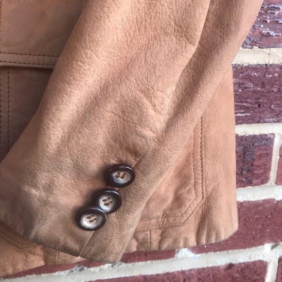 Georgetown Leather Design sz L Safari Style Coat - Picture 5 of 11